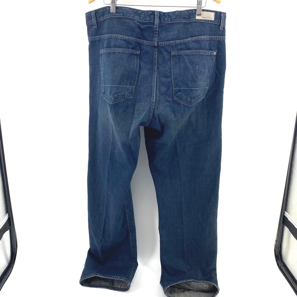 Nautica Mens Jeans 38x34 Dark Wash Straight Leg Denim Pants Dress Jeans - Picture 5 of 5